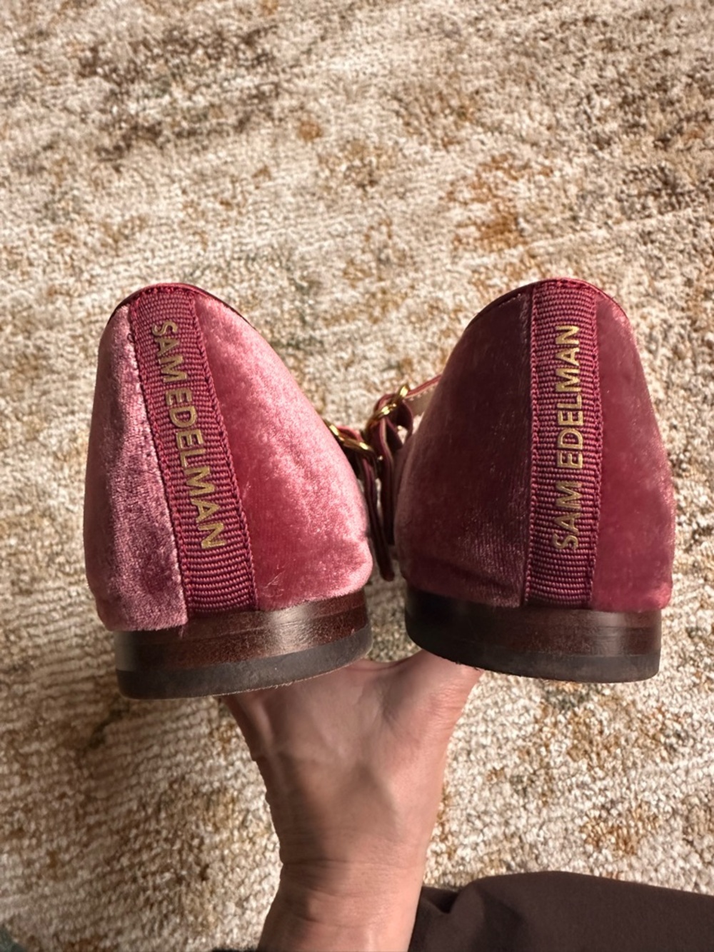 Sam Edelman Raspberry Mary Jane Flats. - Picture 10 of 16